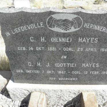 HAYES G.H. 1881-1947 &amp; G.H.J. 1887-1959