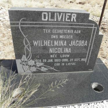 OLIVIER Wilhelmina Jacoba Nicolina nee LOUW 1883-1966