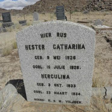 VILJOEN Hester Catharina 1926-1926 :: VILJOEN Herculina 1933-1934