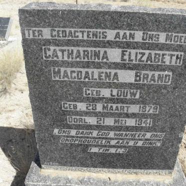 BRAND Catharina Elizabeth Magdalena nee LOUW 1879-1941