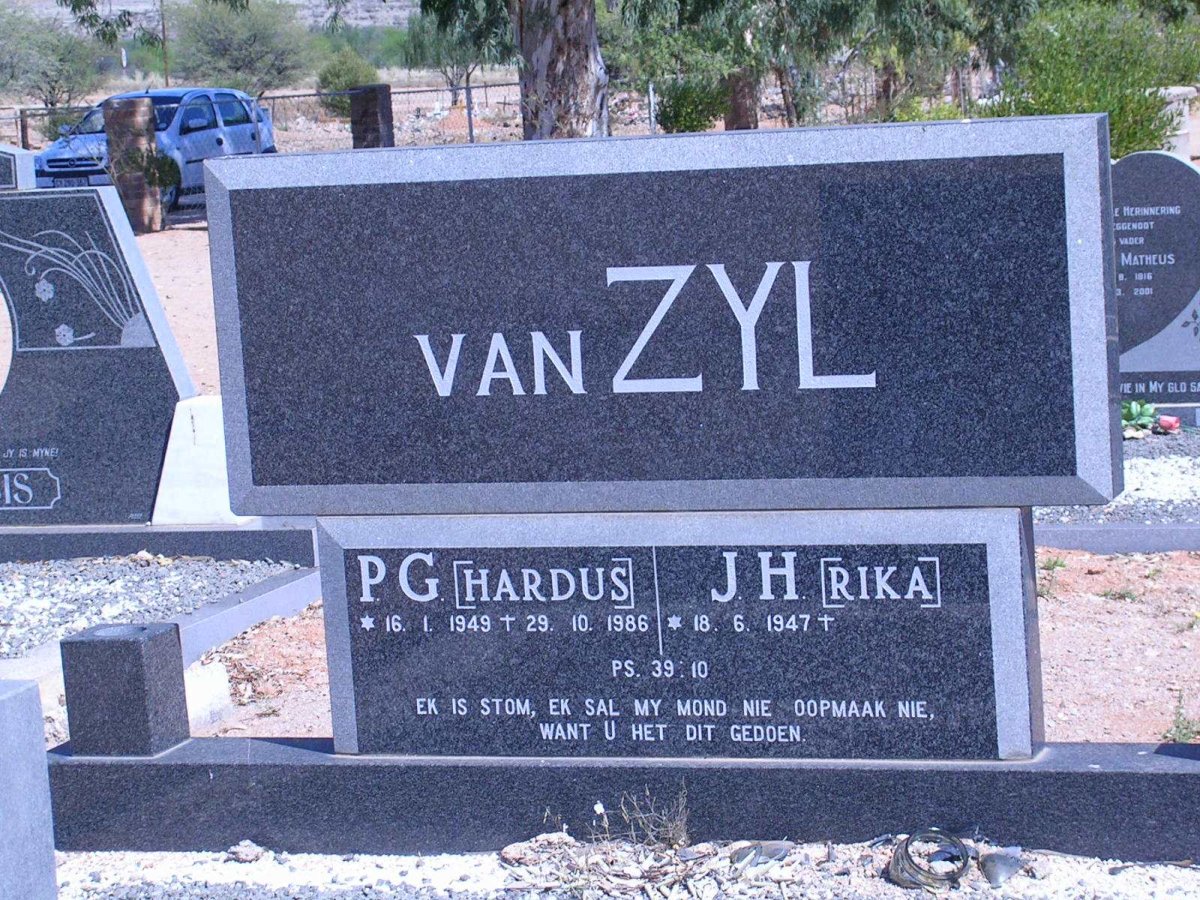 ZYL P.G., van 1949-1986 &amp; J.H. 1947-