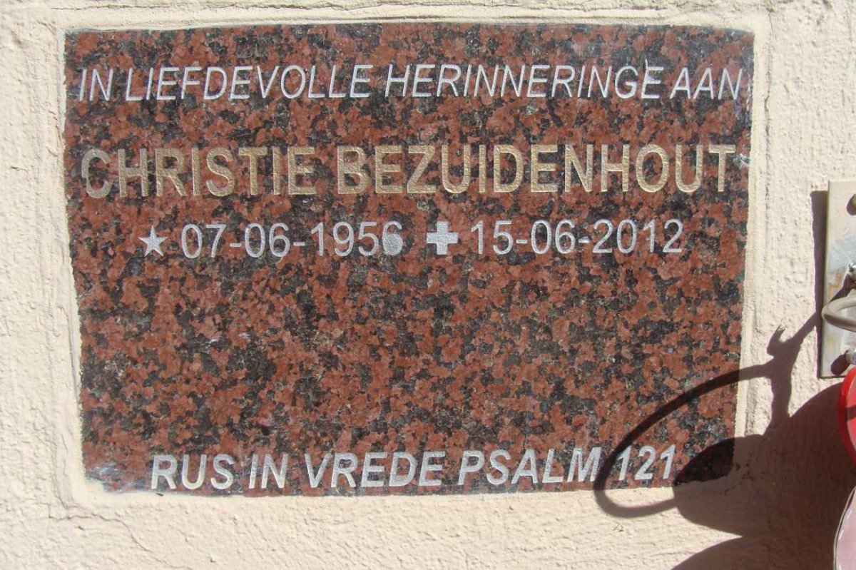 BEZUIDENHOUT Christie 1956-2012