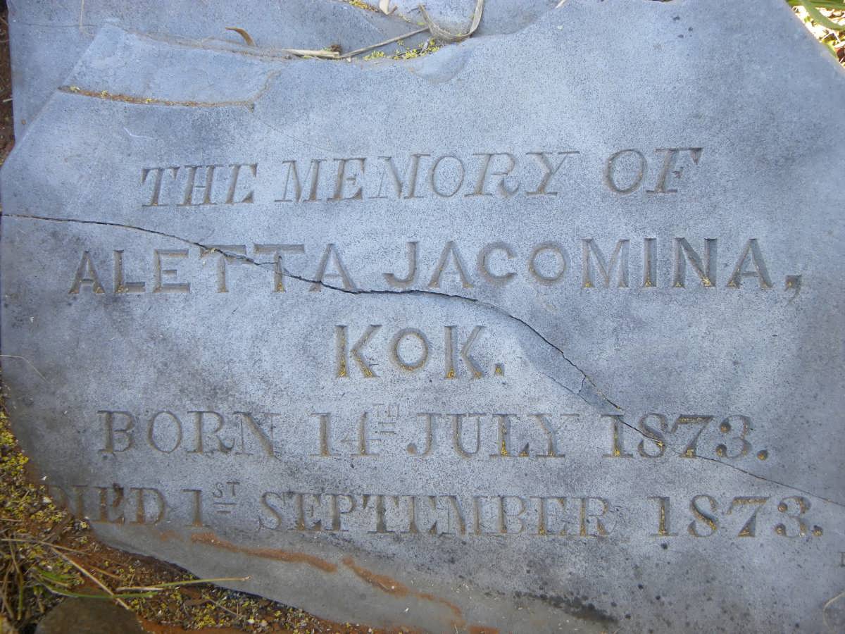 KOK Aletta Jacomina 1873-1873