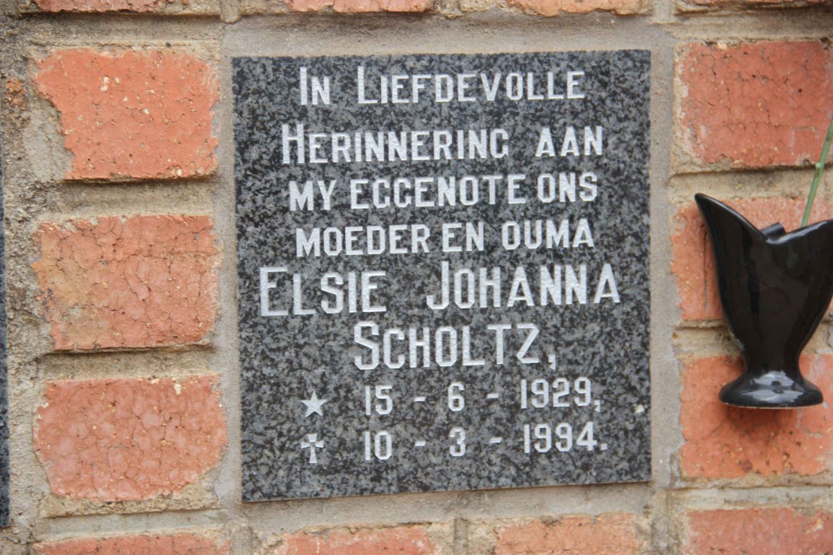 SCHOLTZ Elsie Johanna 1929-1994