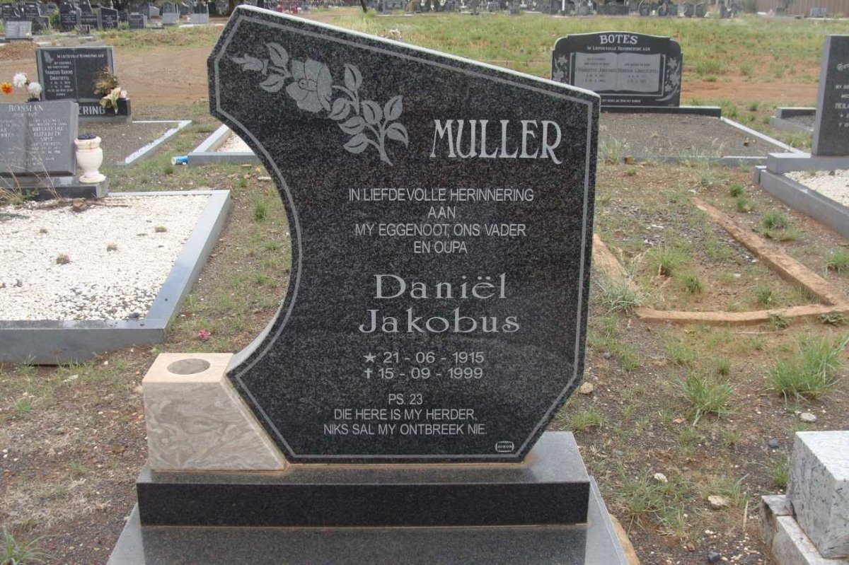 MULLER Daniel Jakobus 1915-1999