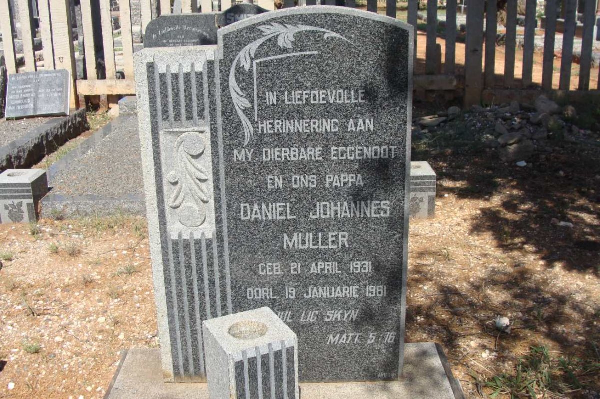 MULLER Daniel Johannes 1931-1961