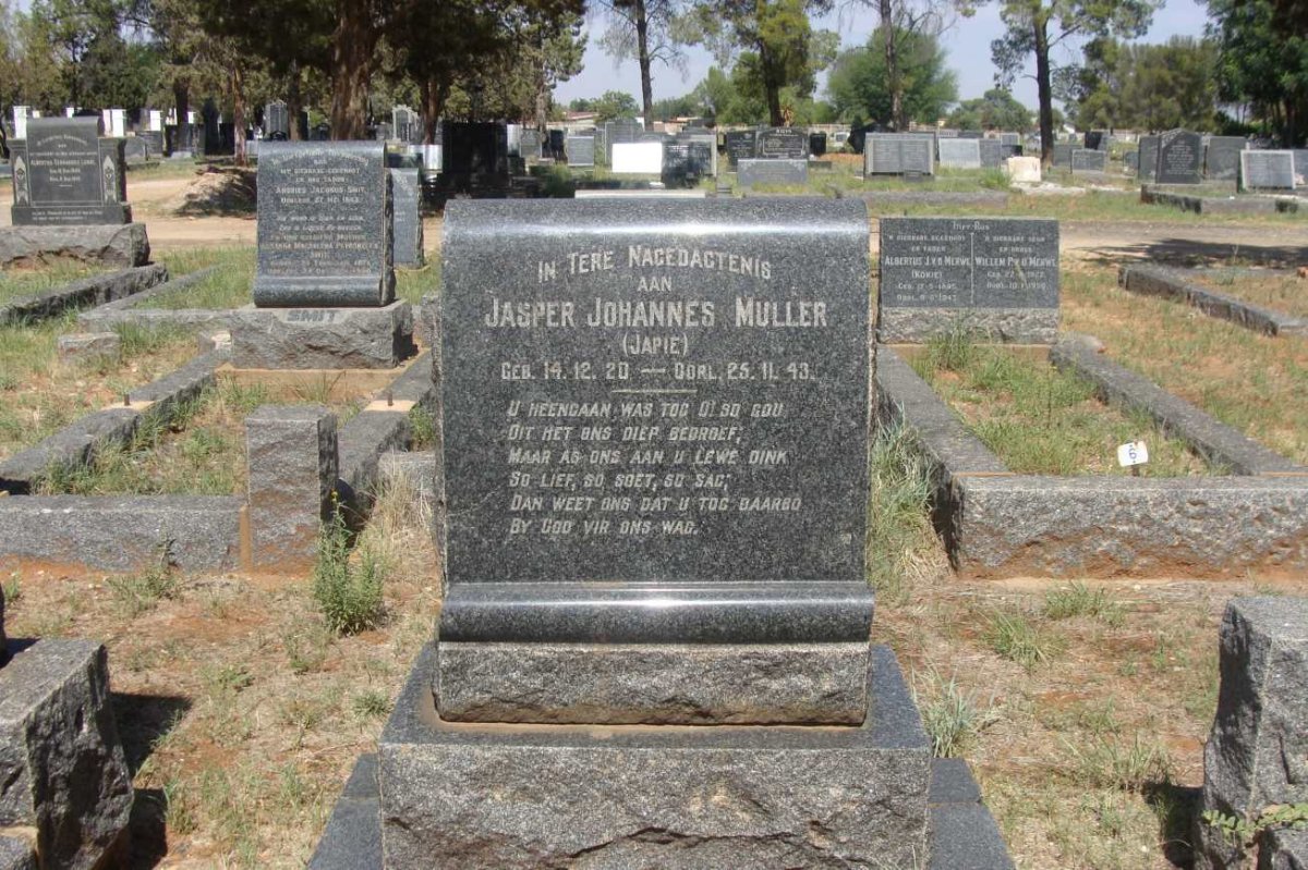 MULLER Jasper Johannes 1920-1943