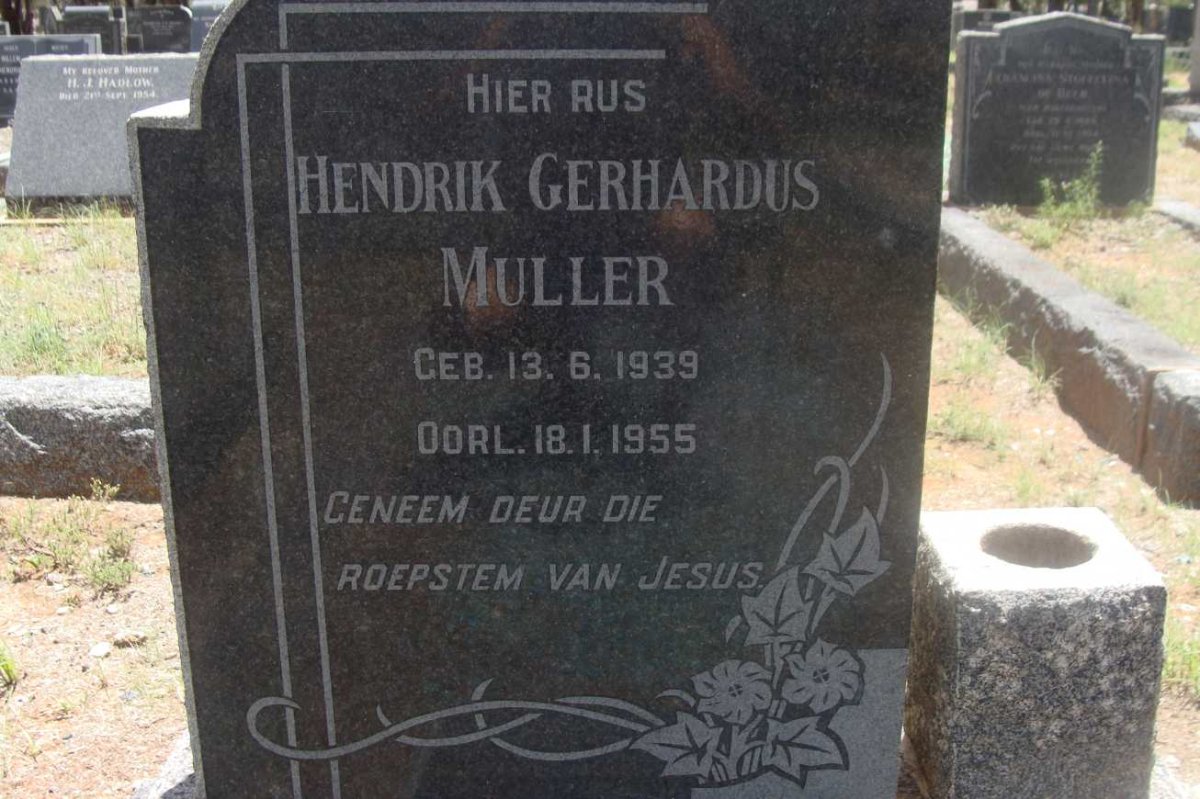 MULLER Hendrik Gerhardus 1939-1955