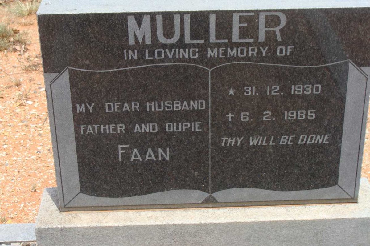 MULLER Faan 1930-1985