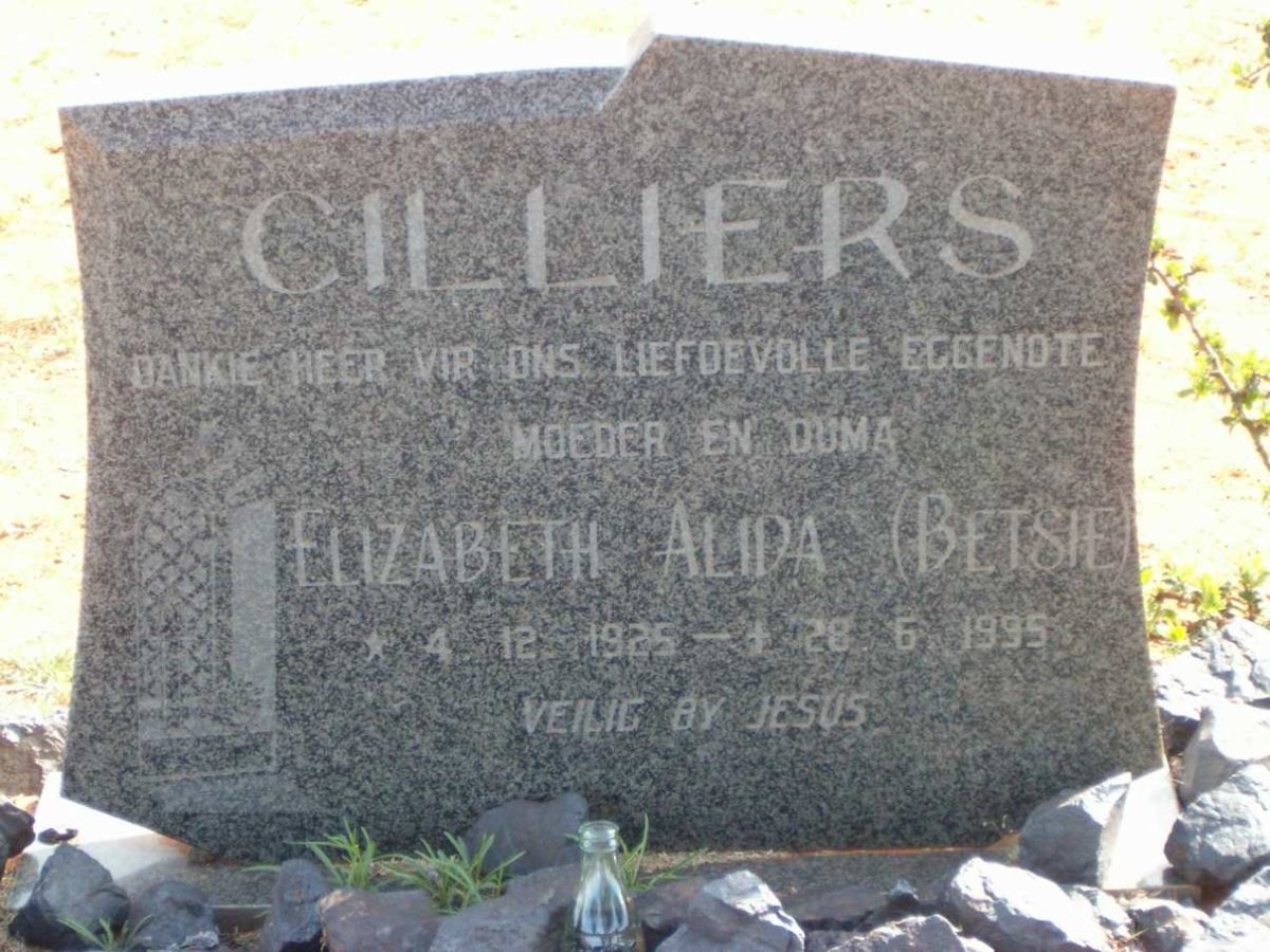 CILLIERS Elizabeth Alida 1925-1995