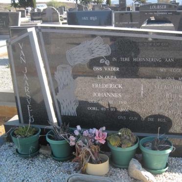 JAARSVELD Frederick Johannes, van 1932-2006 &amp; Ella Johanna LOUW 1935-1977