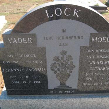 LOCK Johannes Jacobus 1899-1981 &amp; Wilhelmina Catharina STEENKAMP 1905-1997