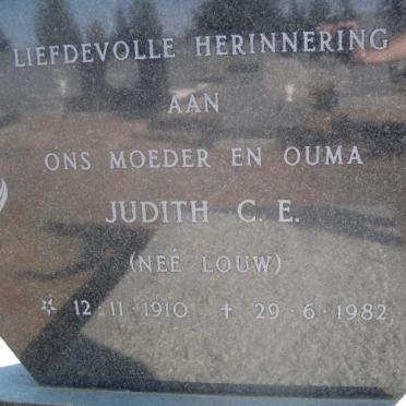 SPANGENBERG Judith C.E. nee LOUW 1910-1982