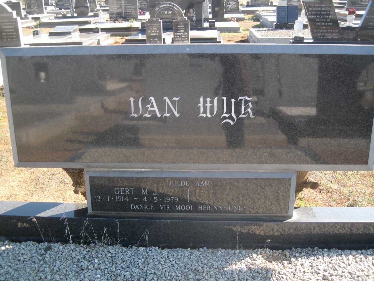 WYK Gert M.J., van 1914-1979