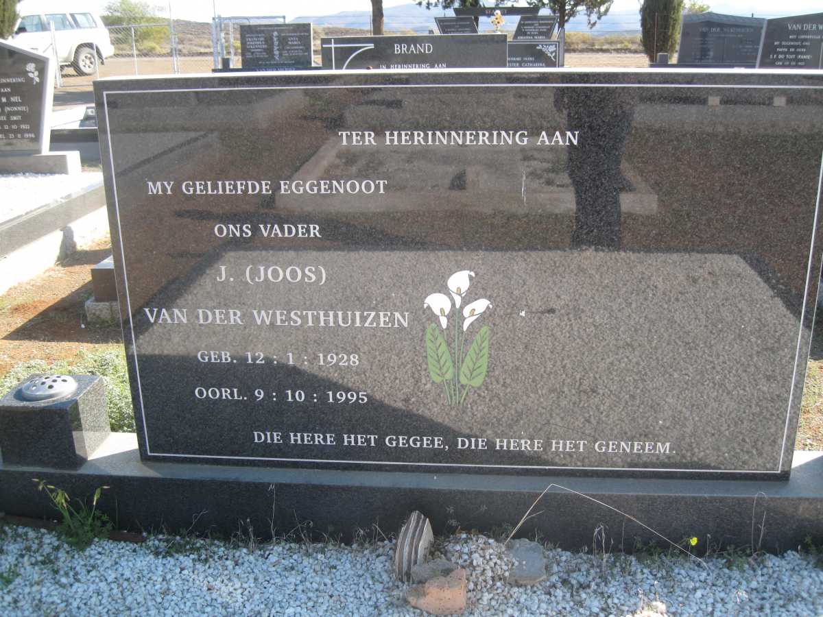 WESTHUIZEN J., van der 1928-1995