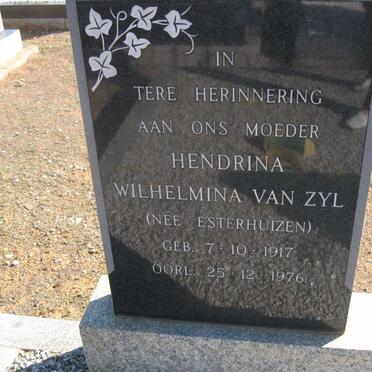 ZYL Hendrik Albertus, van 1910-1976 &amp; Hendrina Wilhelmina ESTERHUIZEN 1917-1976