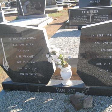 ZYL A.H., van 1910-1999 &amp; C.J.L. 1908-1997