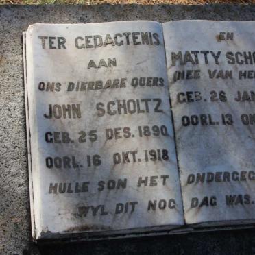 SCHOLTZ John 1890-1918