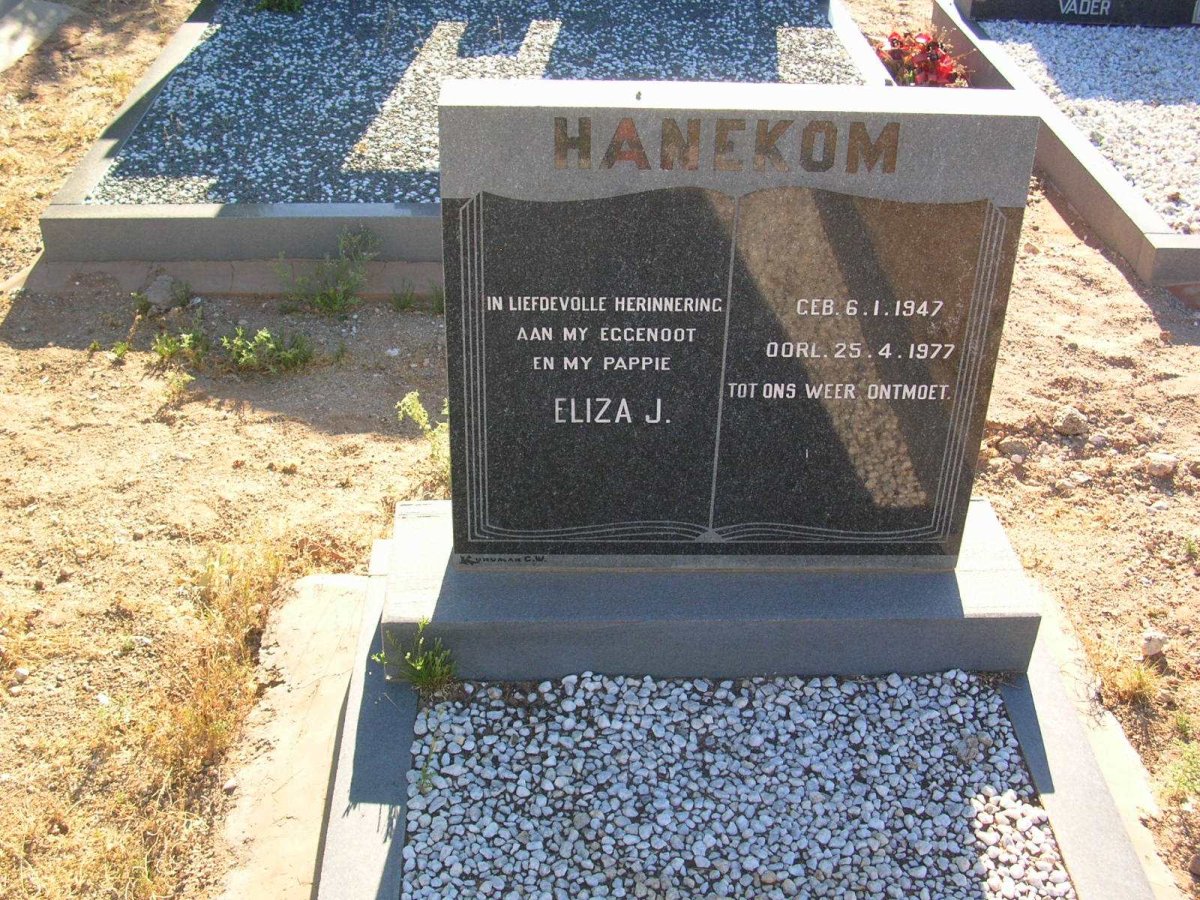 HANEKOM Eliza J. 1947-1977