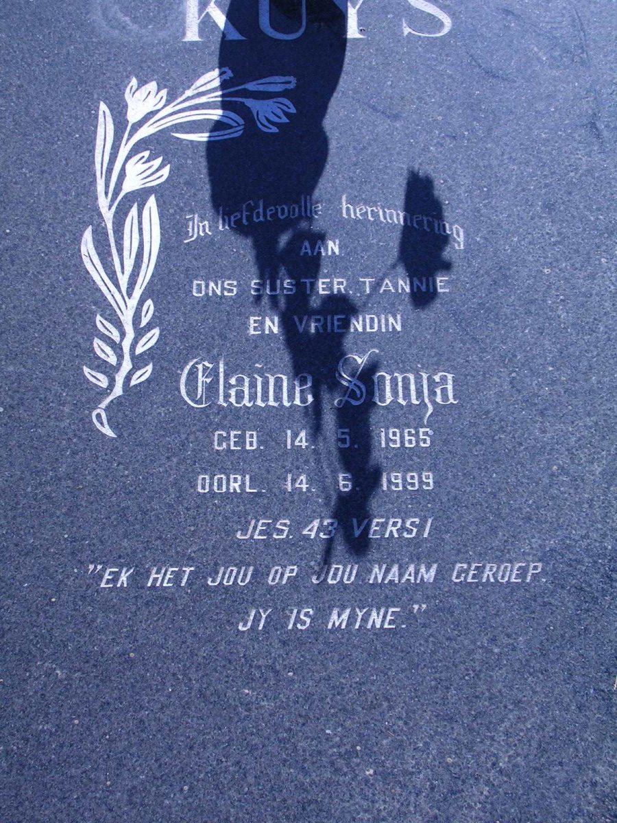 KUYS Elaine Sonja 1965-1998