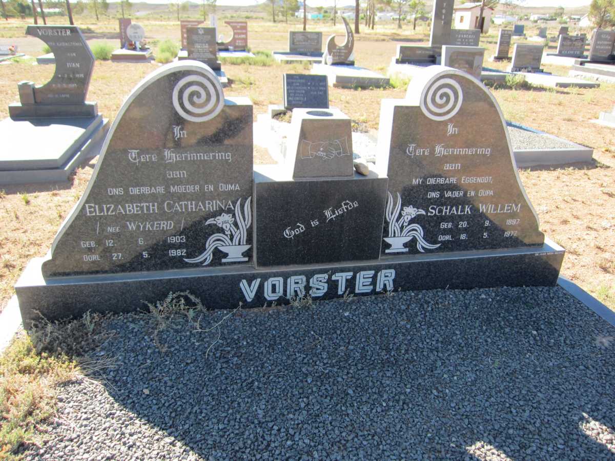 VORSTER Schalk Willem 1897-1977 &amp; Elizabeth Catharina WYKERD 1903-1982