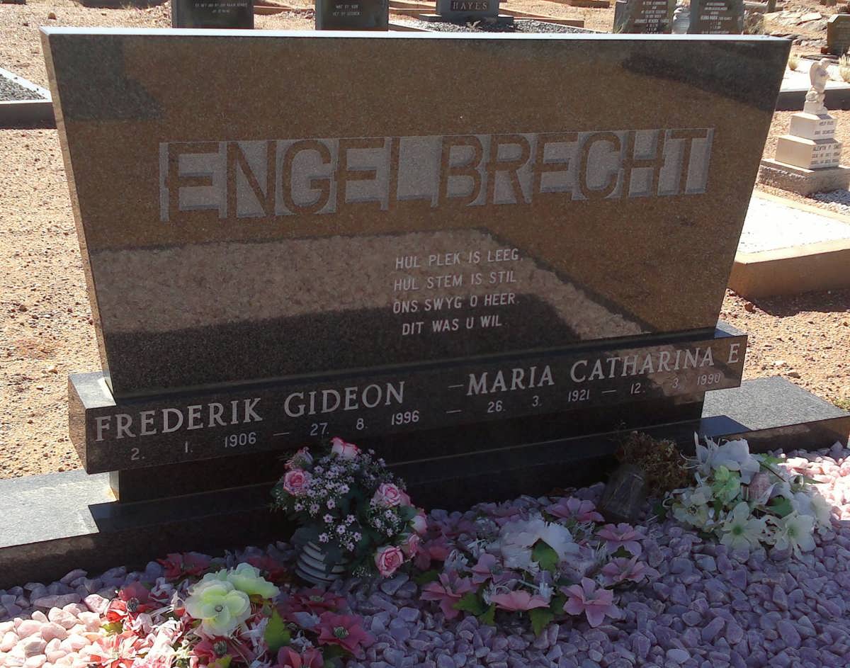 ENGELBRECHT Frederik Gideon 1906-1996 &amp; Maria Catharina E. 1921-1990