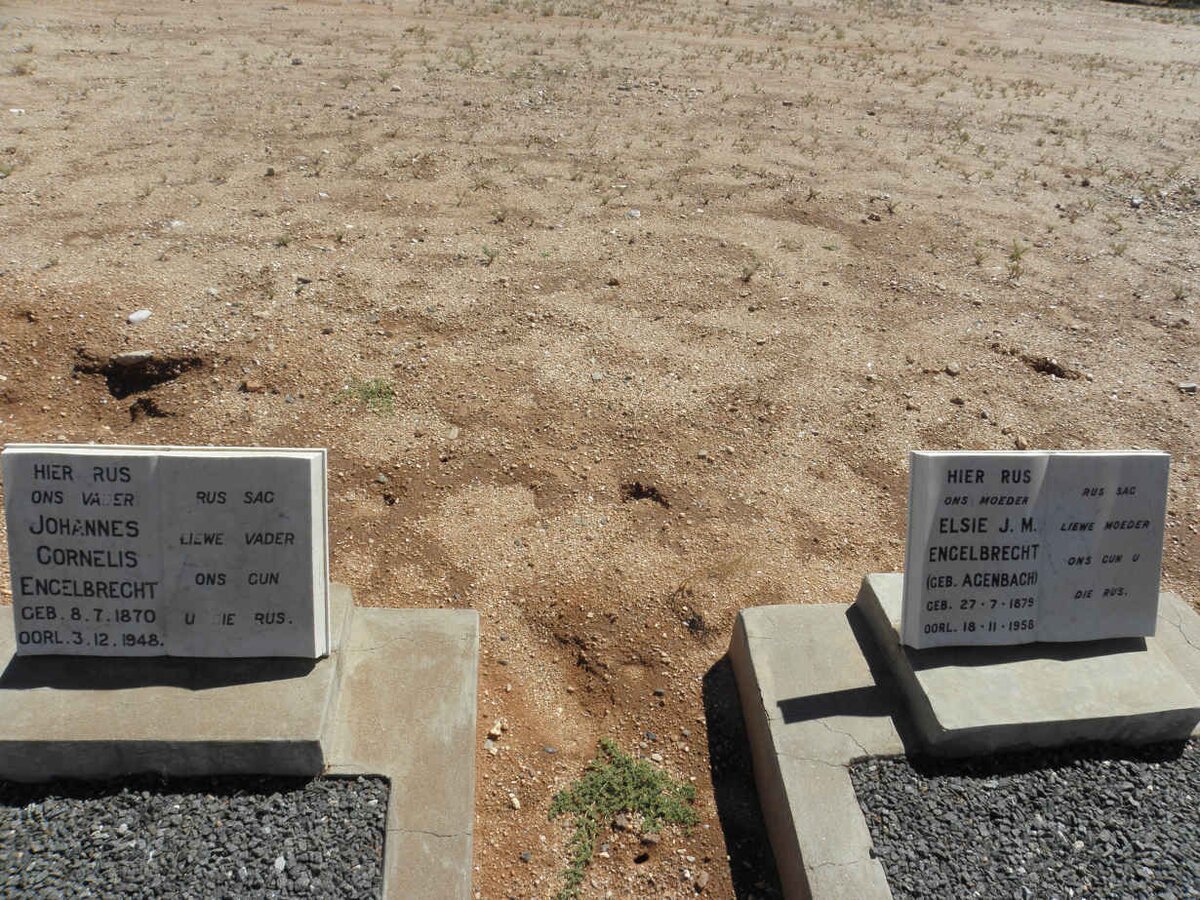 ENGELBRECHT Johannes Cornelis 1870-1948 &amp; Elsie J.M. nee AGENBACH 1879-1958