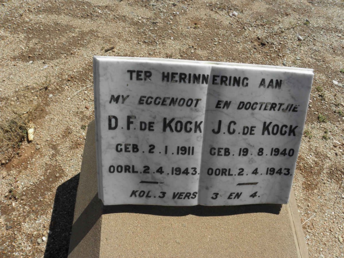 KOCK D.F., de 1911-1943 :: DE KOCK J.C. 1940-1943