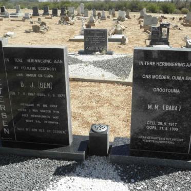 PIETERSEN B.J. 1907-1979 &amp; M.M. 1917-1999