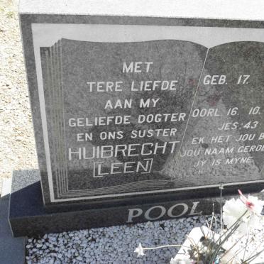 POOL Huibrecht 1921-1989