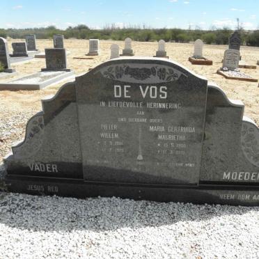 VOS Pieter Willem, de 1901-1979 &amp; Maria Gertruida Magrietha 1900-1979