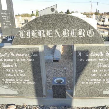 LIEBENBERG Willem F. 1902-1969 &amp; Martha A. 1913-1983