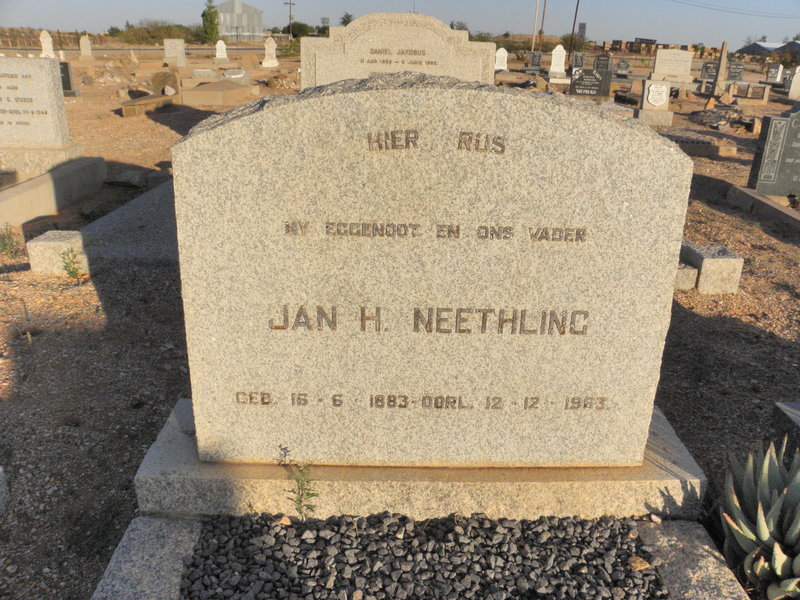 NEETHLING Jan H. 1883-1963 &amp; Cornelia M. SANS 1894-1973