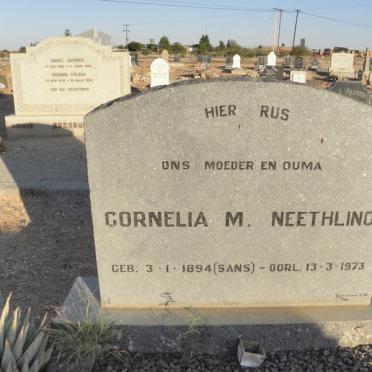 NEETHLING Jan H. 1883-1963 &amp; Cornelia M. SANS 1894-1973