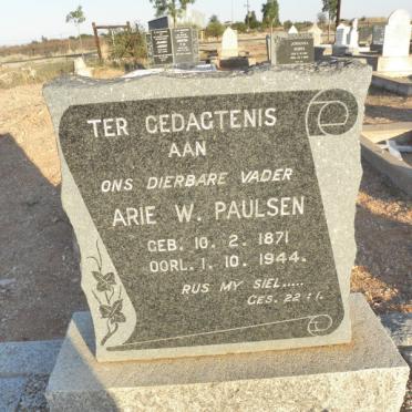 PAULSEN Arie W. 1871-1944
