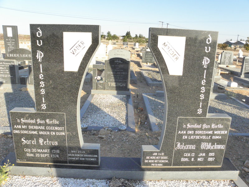 PLESSIS Sarel Petrus, du 1918-1974 &amp; Johanna Wilhelmina 1915-1997