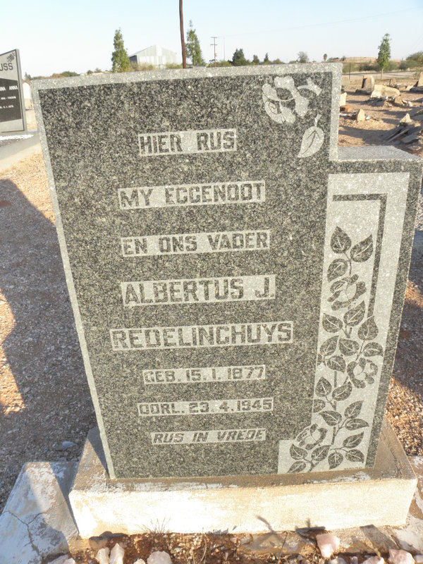 REDELINGHUYS Albertus J. 1877-1945