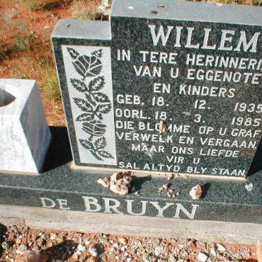 BRUYN Willem, de 1935-1985