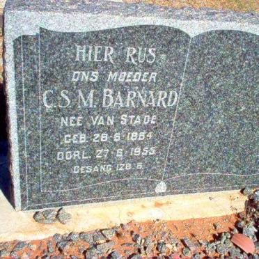 BARNARD C.S.M. nee VAN STADE 1864-1955