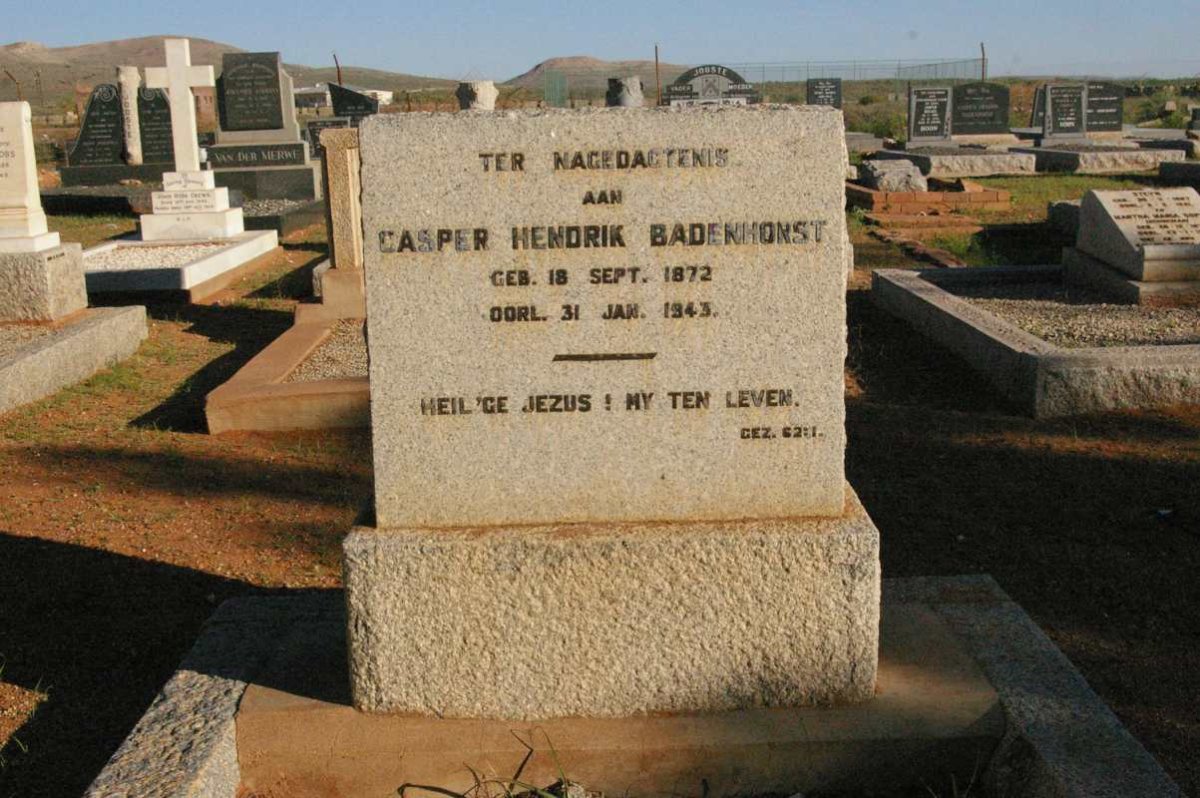 BADENHORST Casper Hendrik 1872-1943