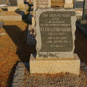 LIEBENBERG Ellie nee VAN ZYL 1889-1951