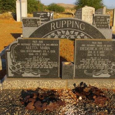 RUPPING Diederick Petrus 1892-1966 &amp; Aletta Maria STEENKAMP 1908-1955