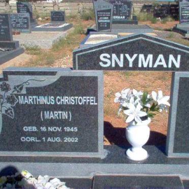 SNYMAN Marthinus Christoffel 1945-2002