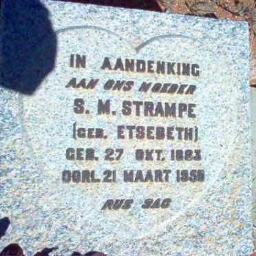 STRAMPE S. M. nee ETSEBETH 1863-1950