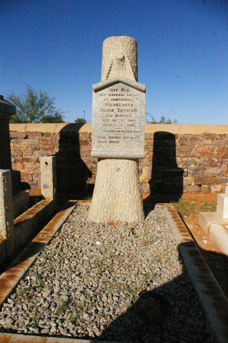 SNYMAN Wilhelmina Maria nee BARNARD 1864-1938