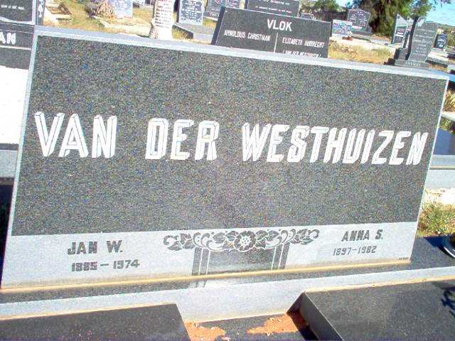 WESTHUIZEN Jan W., van der 1885-1974 &amp; Anna S. 1897-1982