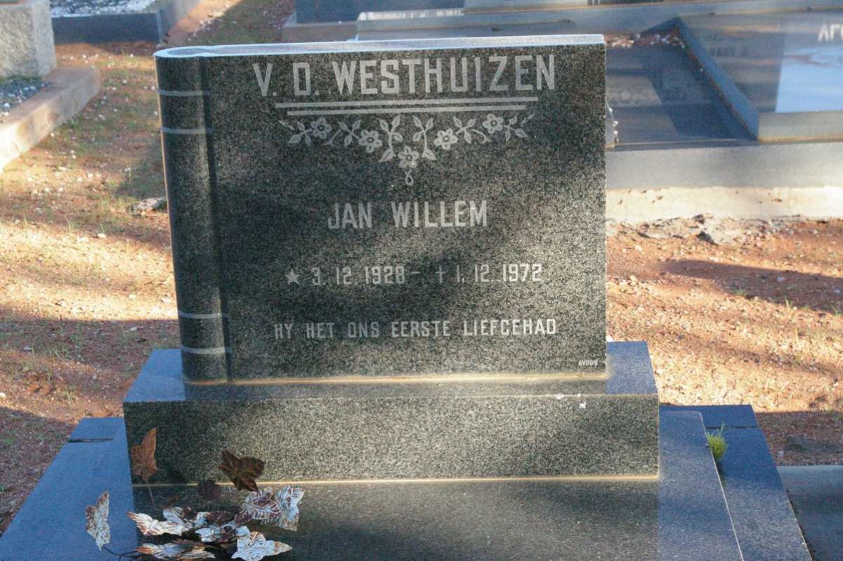 WESTHUIZEN Jan Willem, van der 1928-1972
