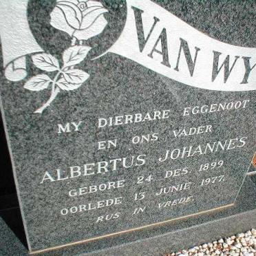 WYK Albertus Johannes, van 1899-1977