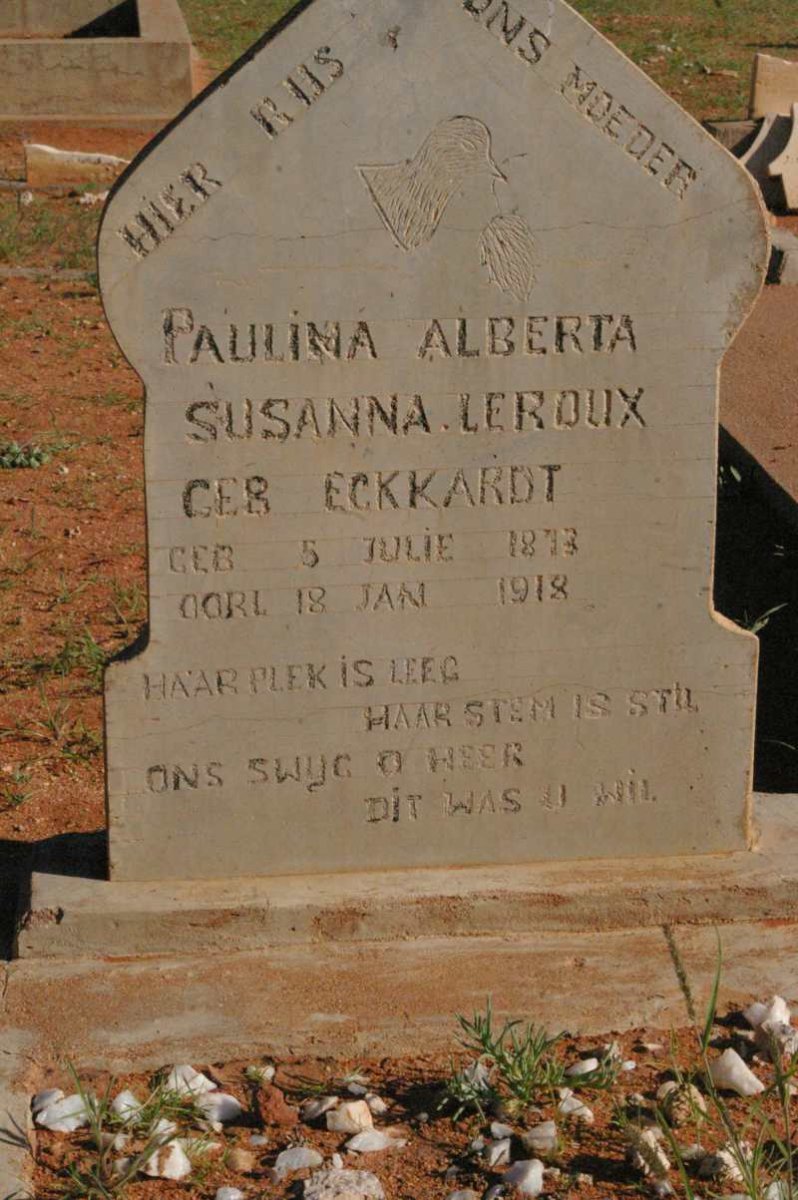 ROUX Paulina Alberta Susanna, le nee ECKKARDT 1873-1918