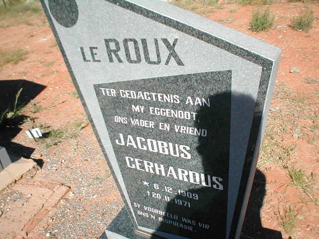 ROUX Jacobus Gerhardus, le 1909-1971